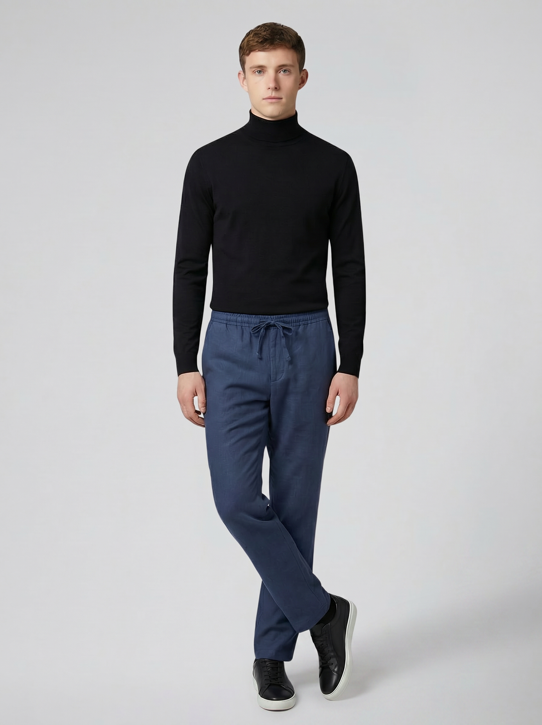 Men's Wide-Leg Linen Utility Trousers – Relaxed Breathable Everyday