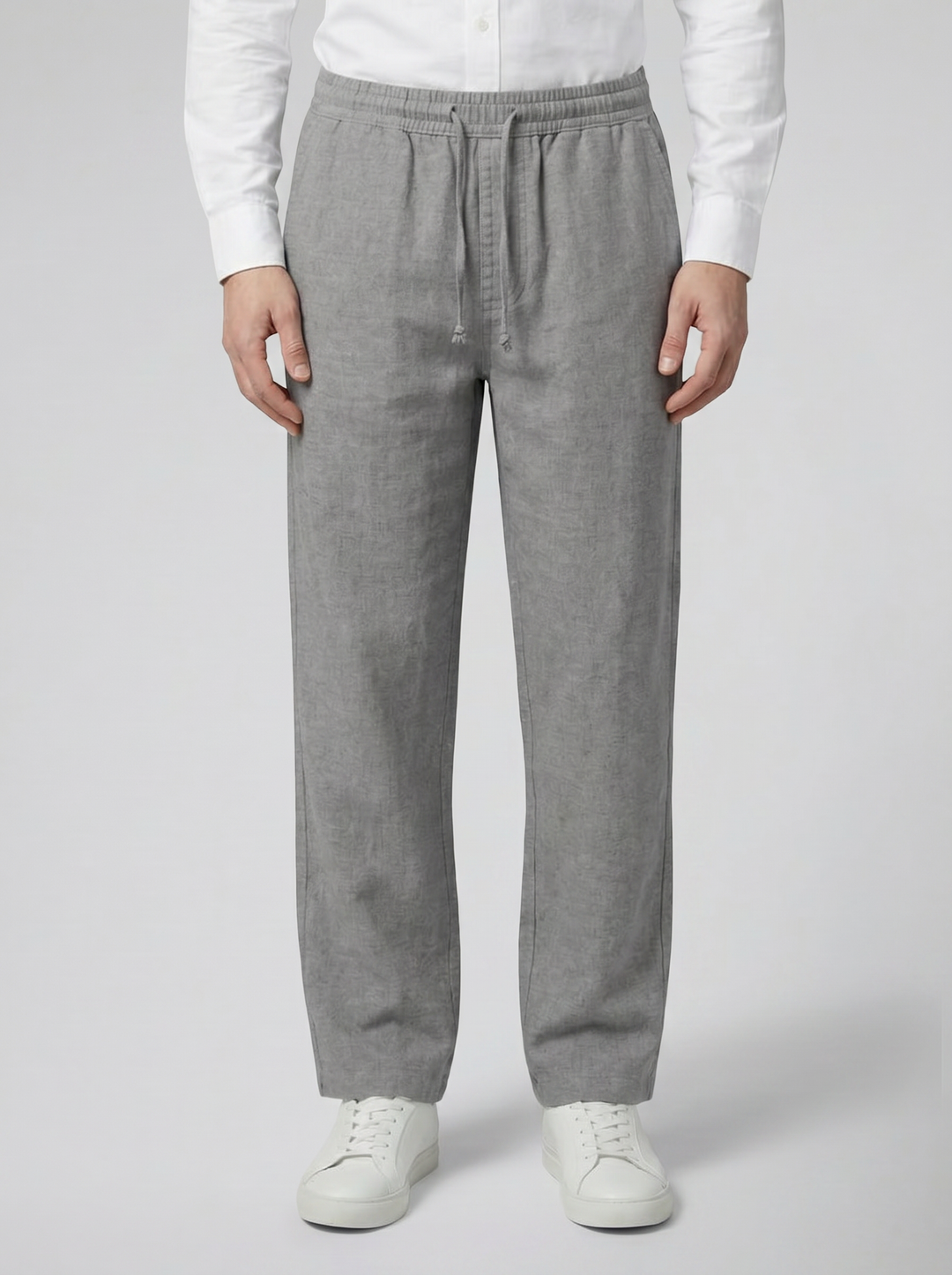 Men's Wide-Leg Linen Utility Trousers – Relaxed Breathable Everyday