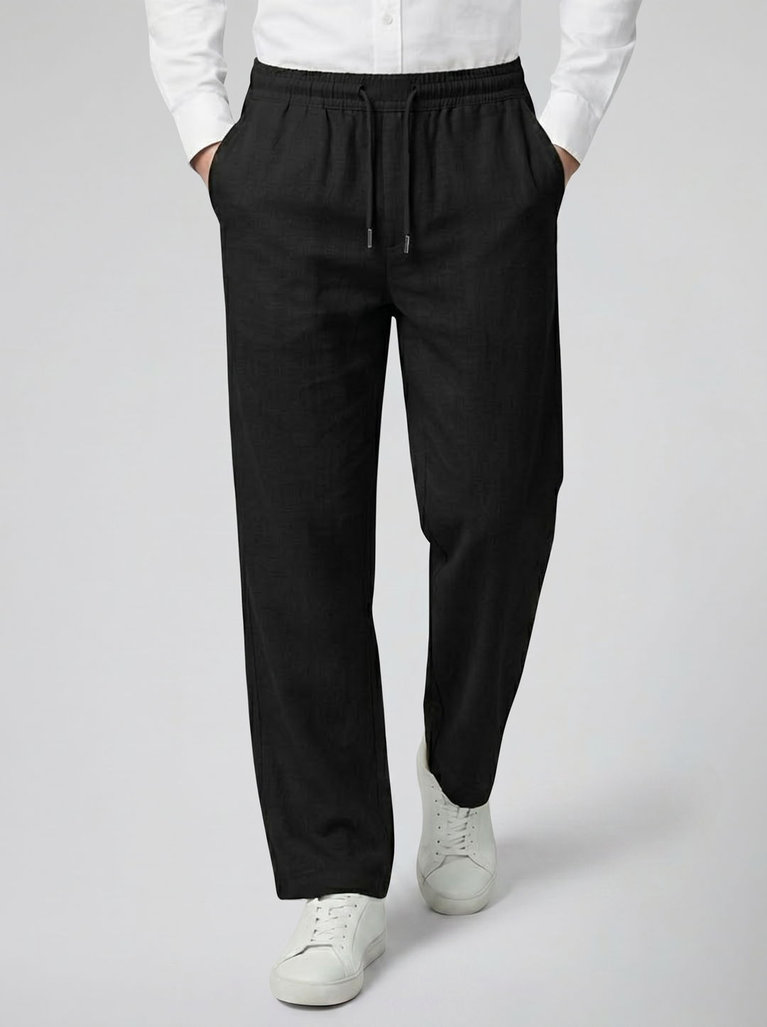 Men's Wide-Leg Linen Utility Trousers – Relaxed Breathable Everyday