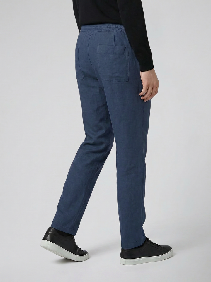 Men's Wide-Leg Linen Utility Trousers – Relaxed Breathable Everyday