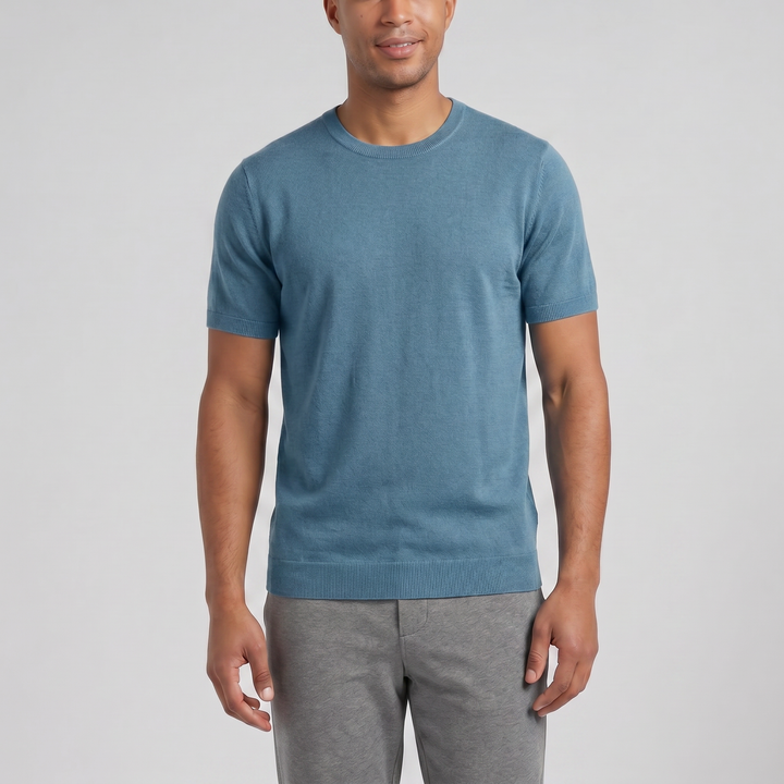 Men’s Wool Knit Casual T-Shirt | Celestiella