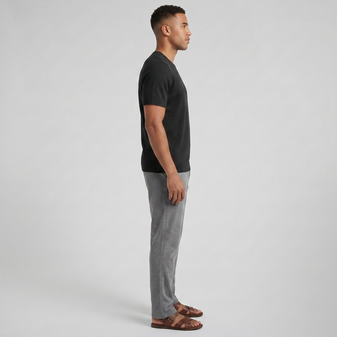 Men’s Wool Knit Casual T-Shirt | Celestiella