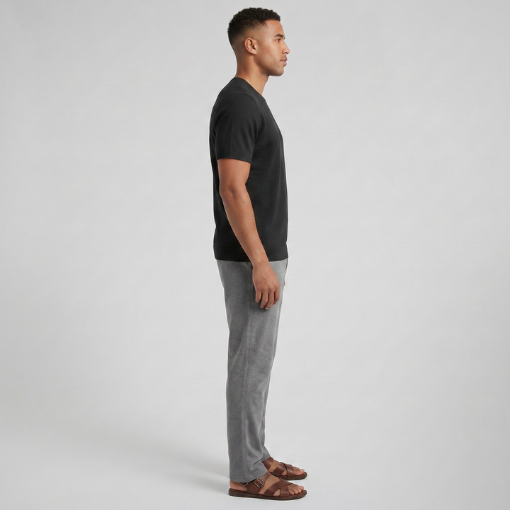 Men’s Wool Knit Casual T-Shirt | Celestiella
