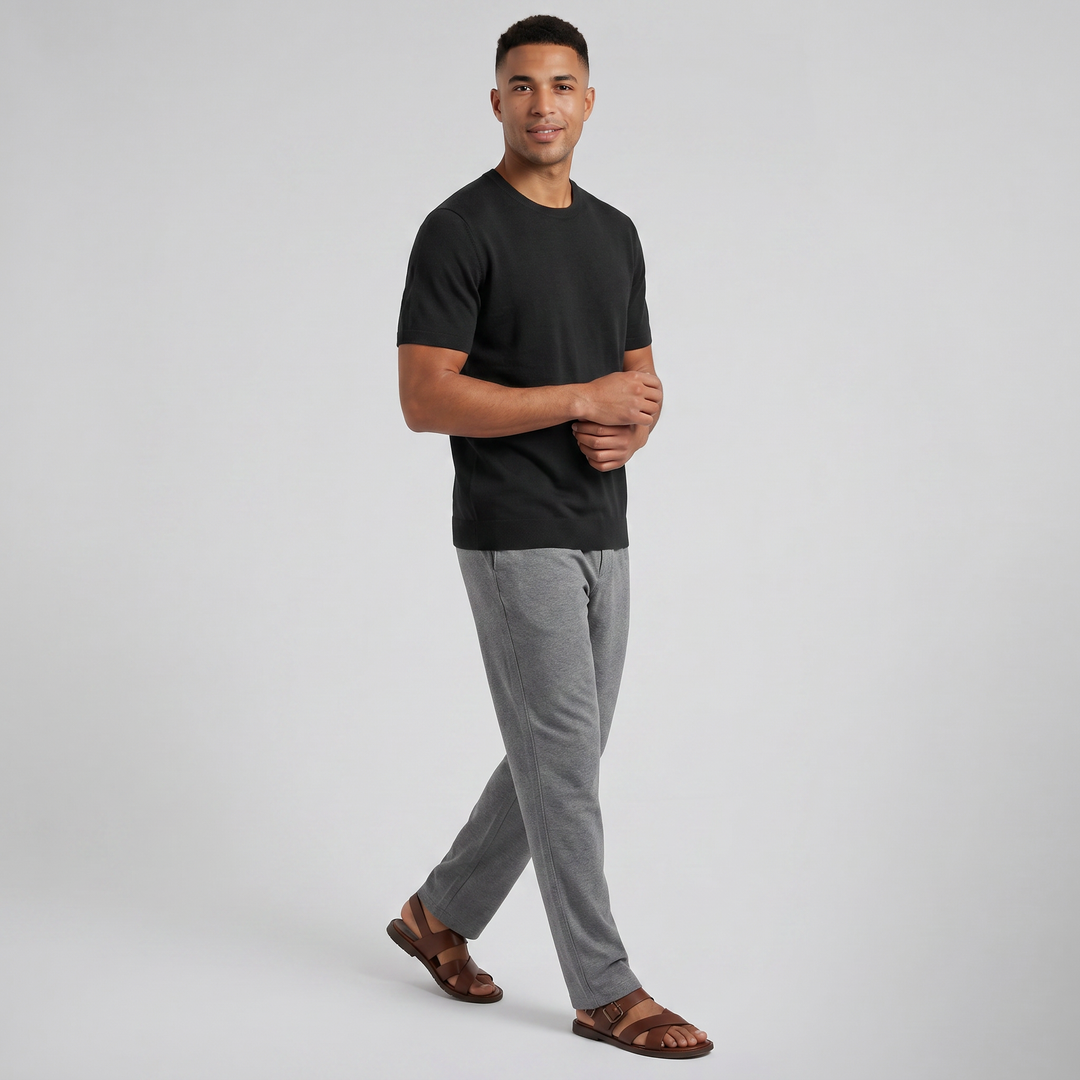 Men’s Wool Knit Casual T-Shirt | Celestiella