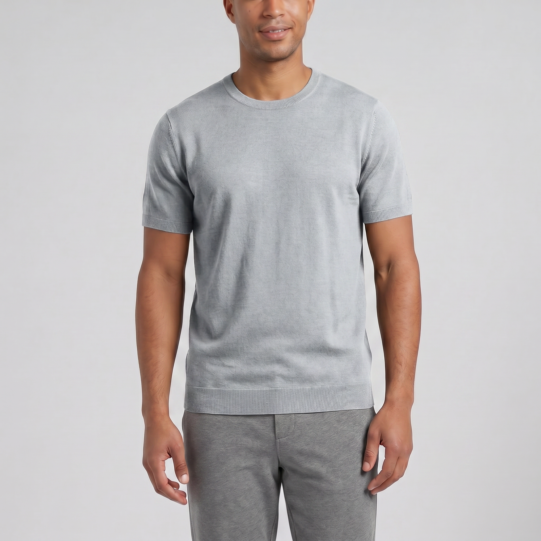 Men’s Wool Knit Casual T-Shirt | Celestiella