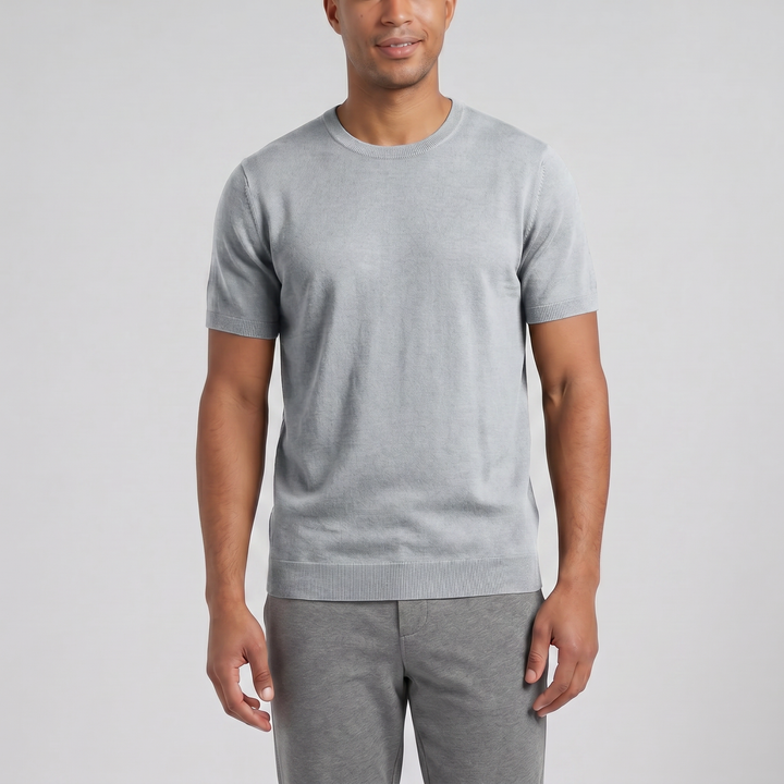 Men’s Wool Knit Casual T-Shirt | Celestiella