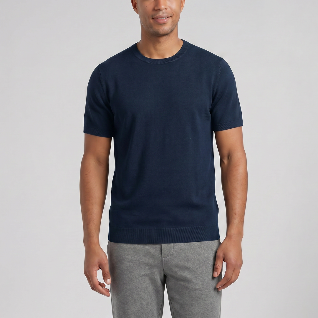 Men’s Wool Knit Casual T-Shirt | Celestiella