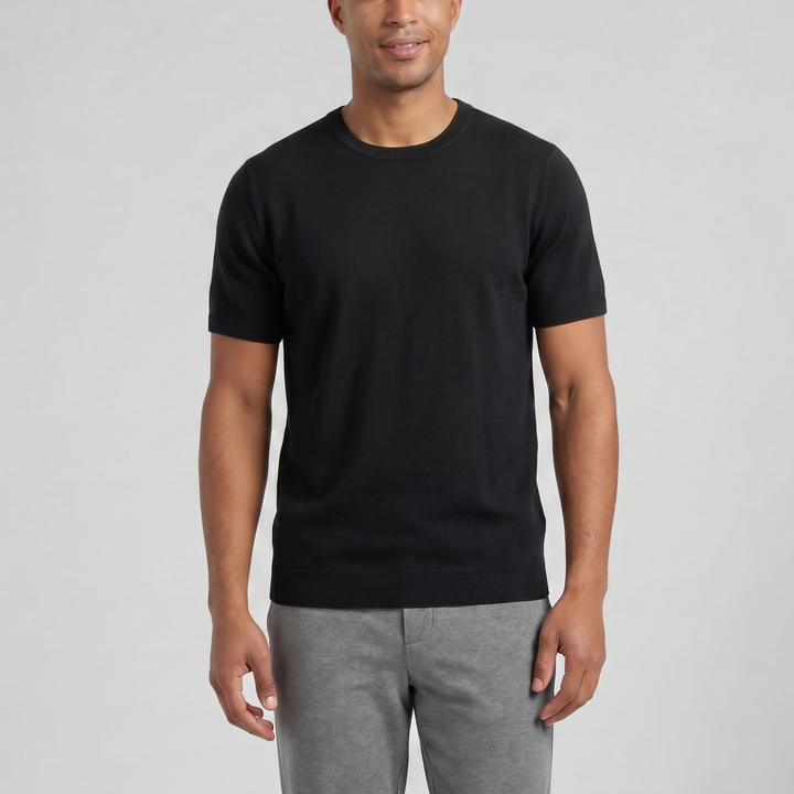 Men’s Wool Knit Casual T-Shirt | Celestiella