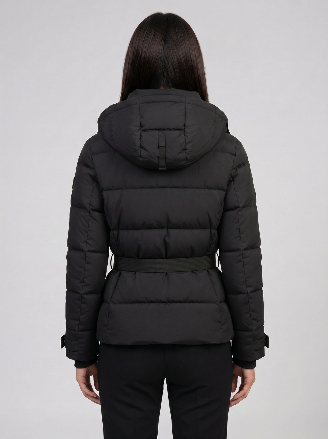 Women's Puffer Jacket – Belted Hooded