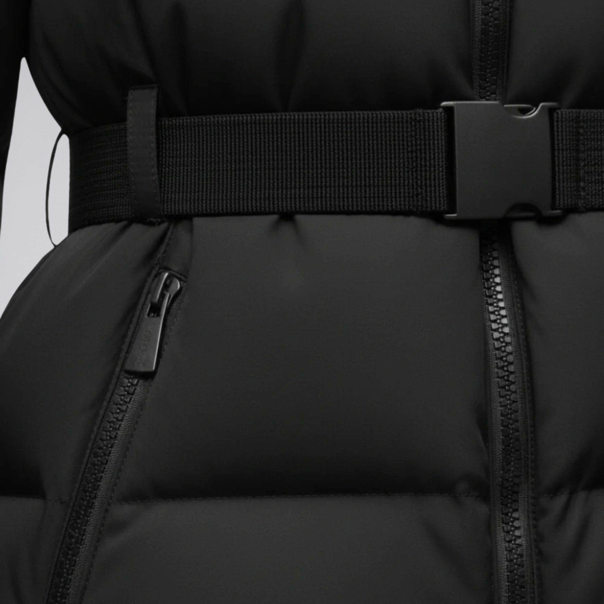 Women’s Belted Puffer Hooded Jacket | Celestiella