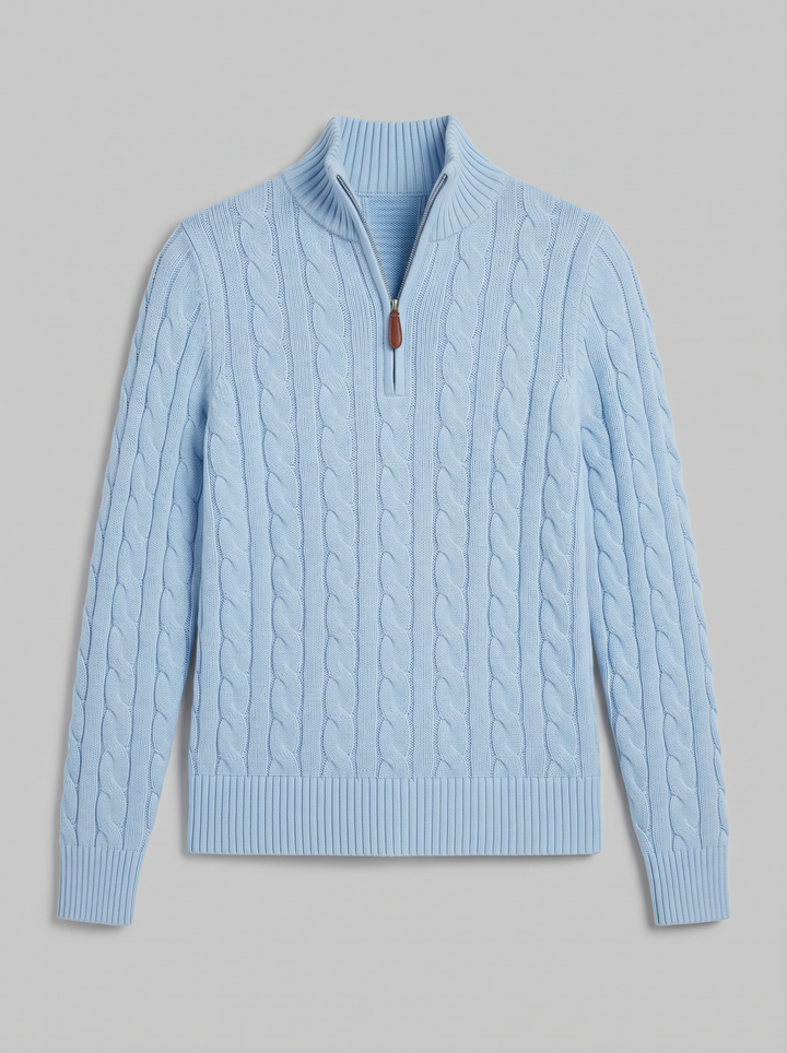 Women's Jumper – Cable Knit Half-Zip