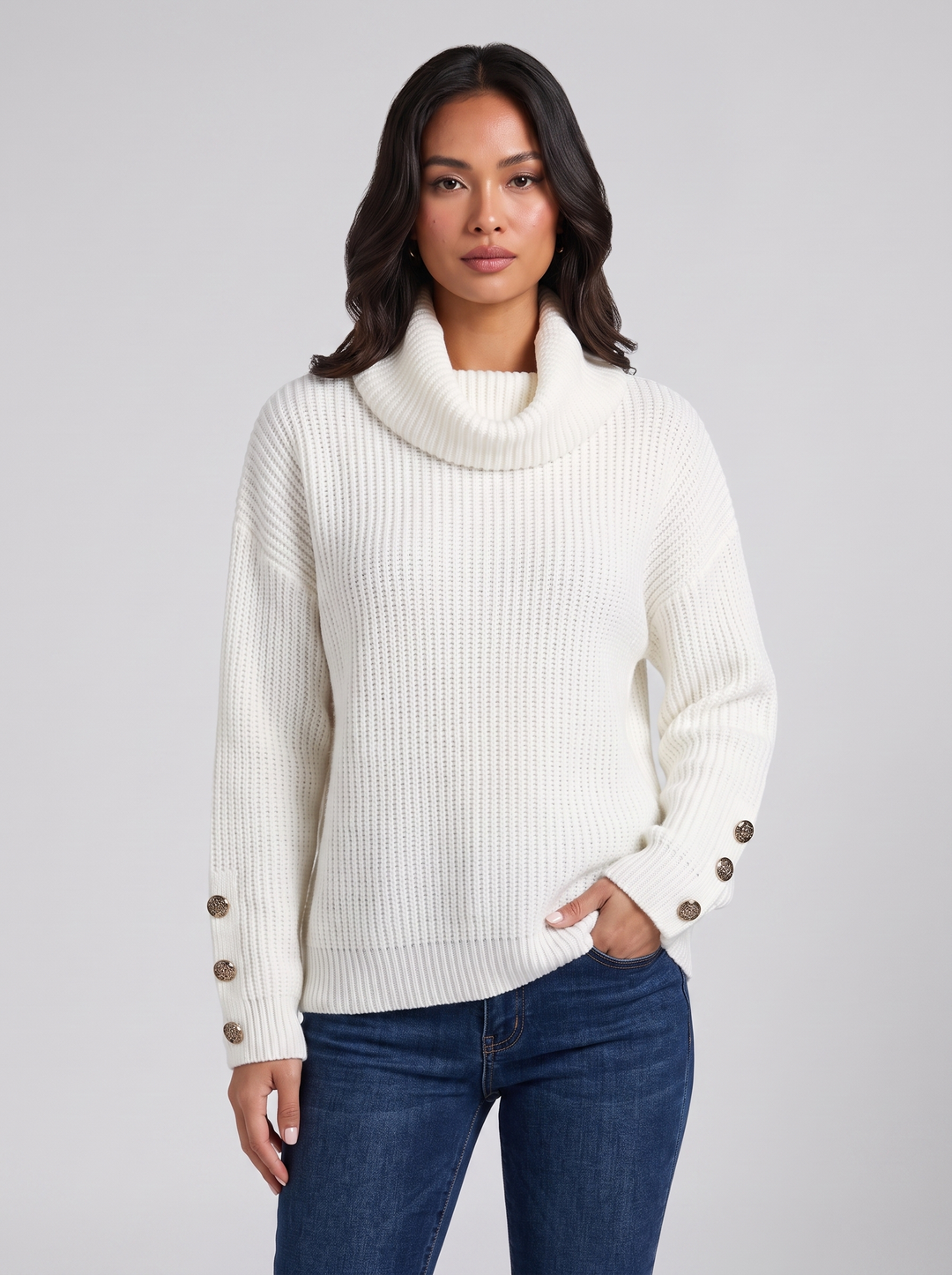 Women's Cashmere Jumper – Mock Neck