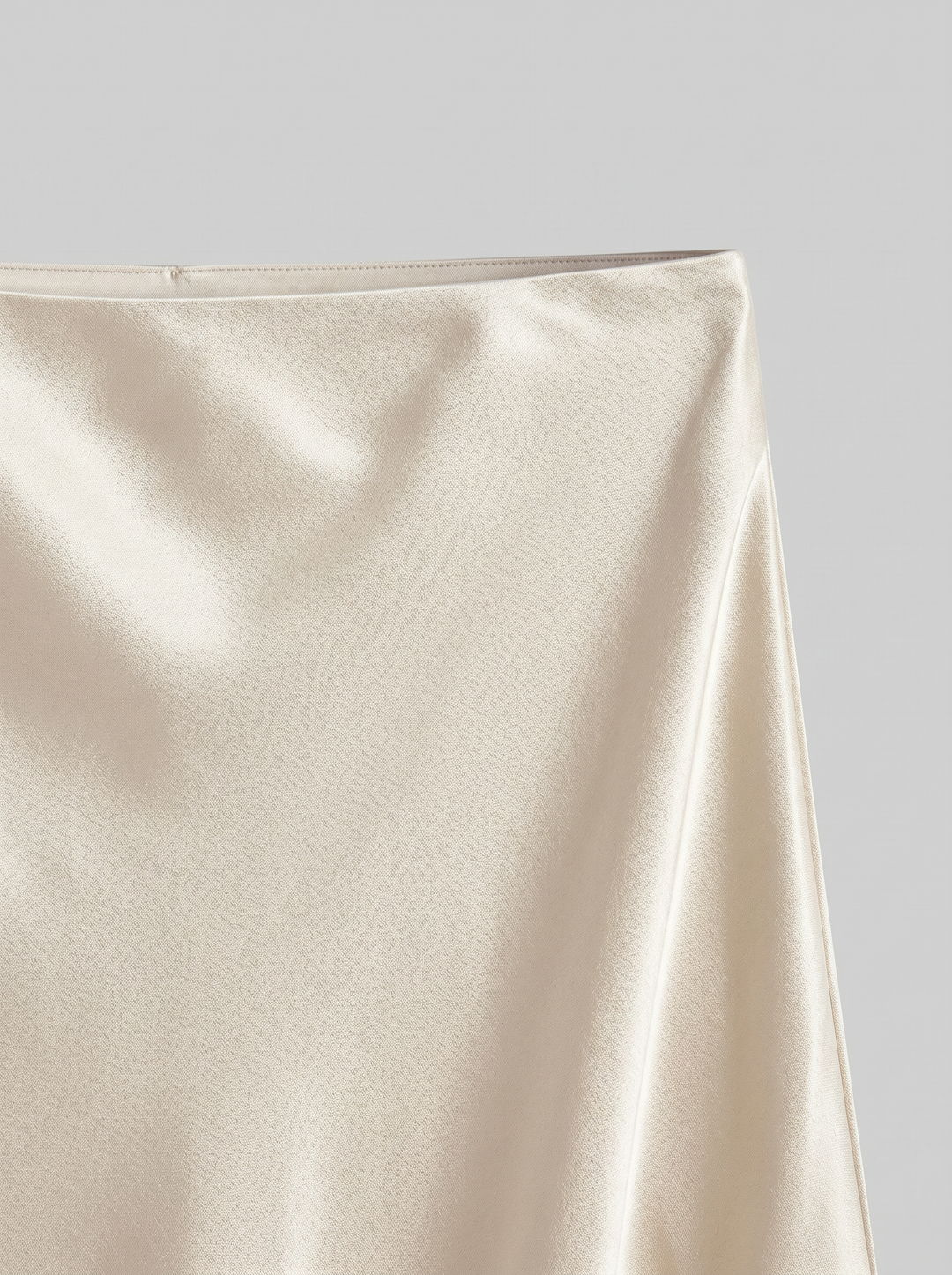 Women's Satin Midi Skirt – Champagne