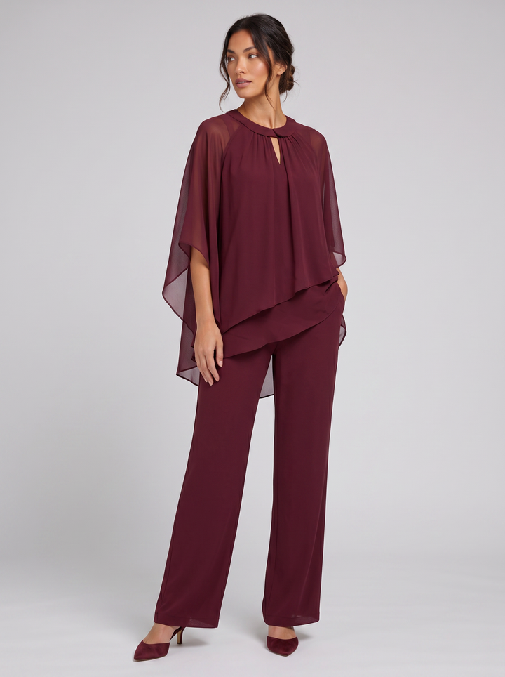 Women's Co-ord Set – Chiffon Two-Piece