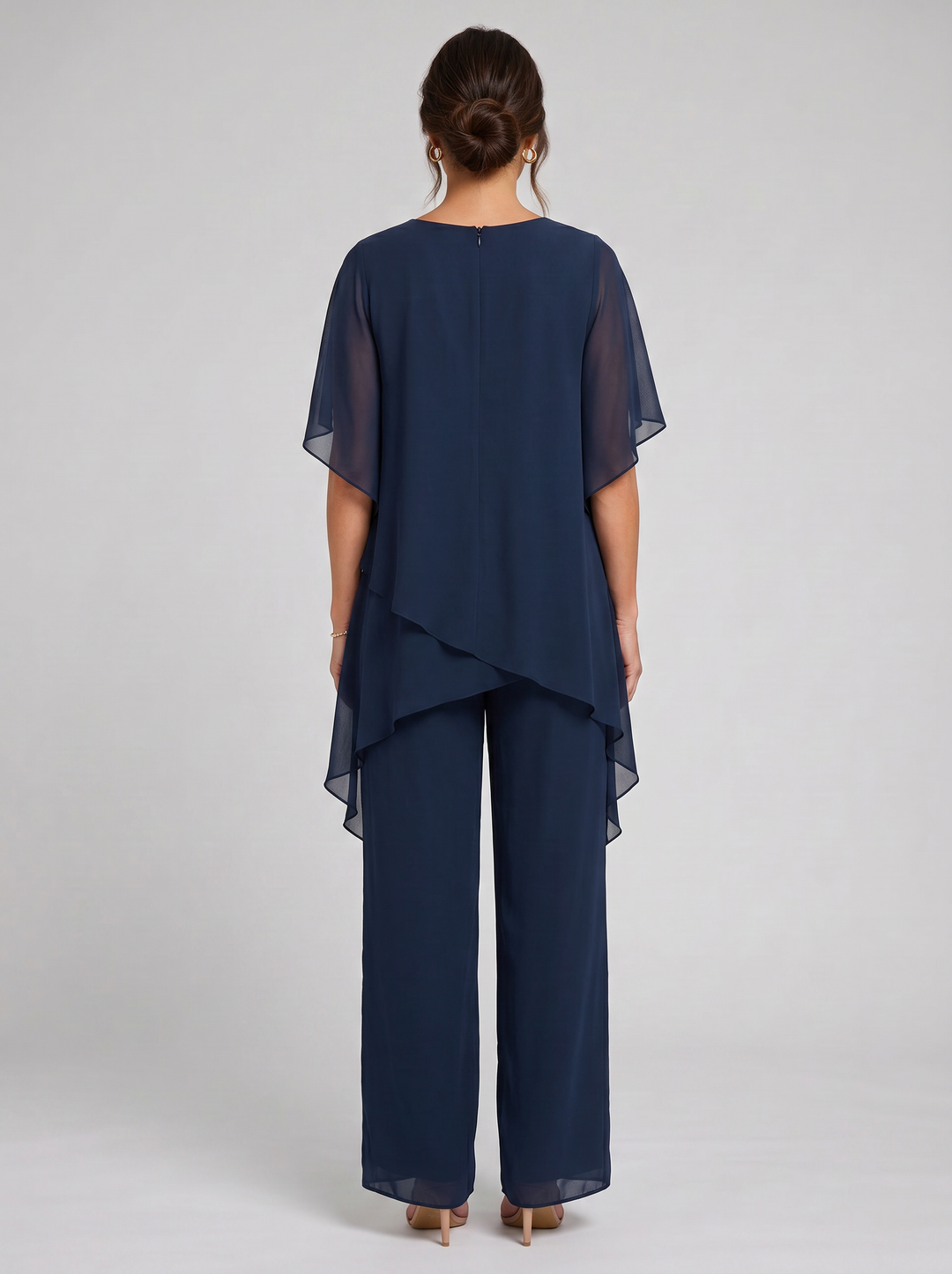 Women's Chiffon Two-Piece Set – Flowing Wide-Leg Fit