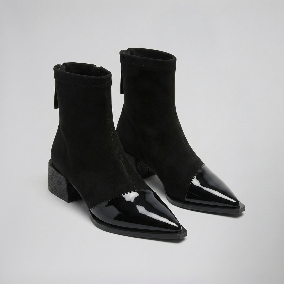 Women’s Contrast Pointed-Toe Sock Boots | Celestiella