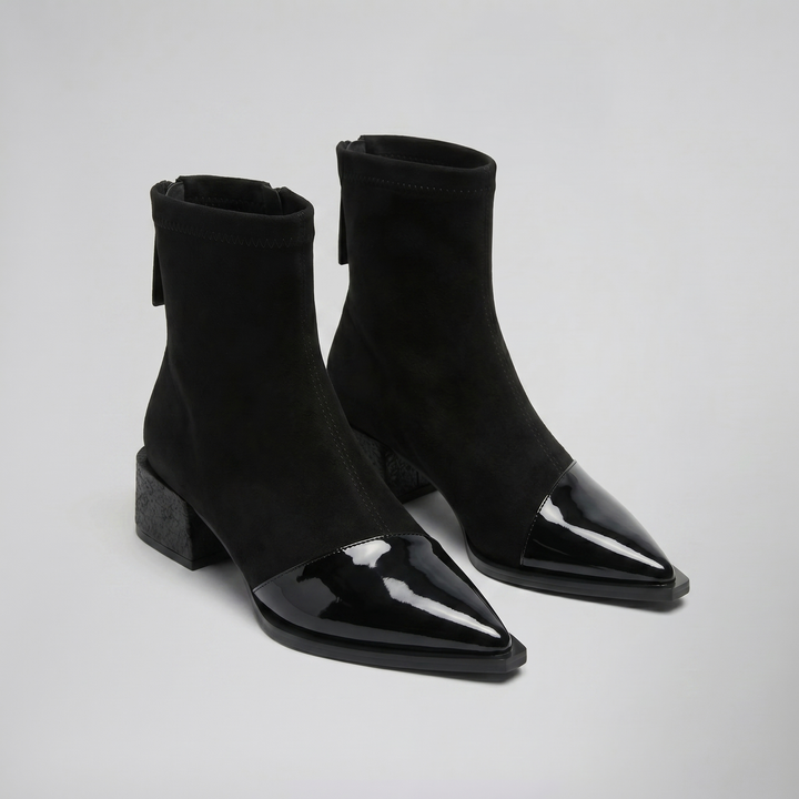 Women’s Contrast Pointed-Toe Sock Boots | Celestiella