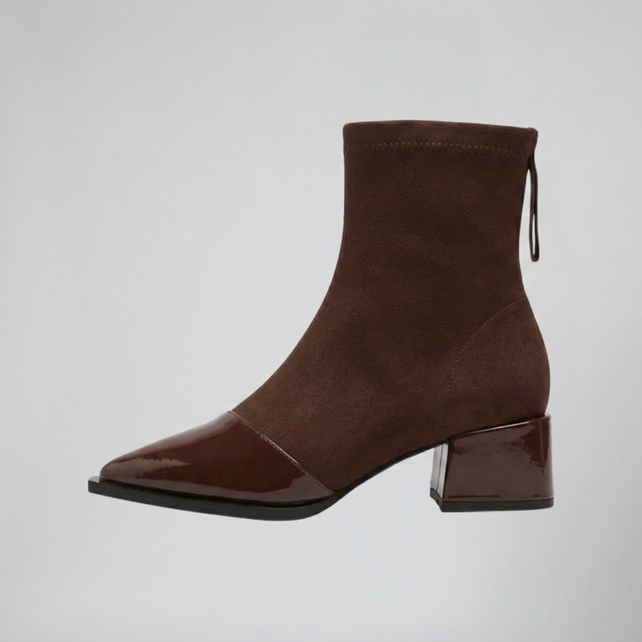 Women’s Contrast Pointed-Toe Sock Boots | Celestiella
