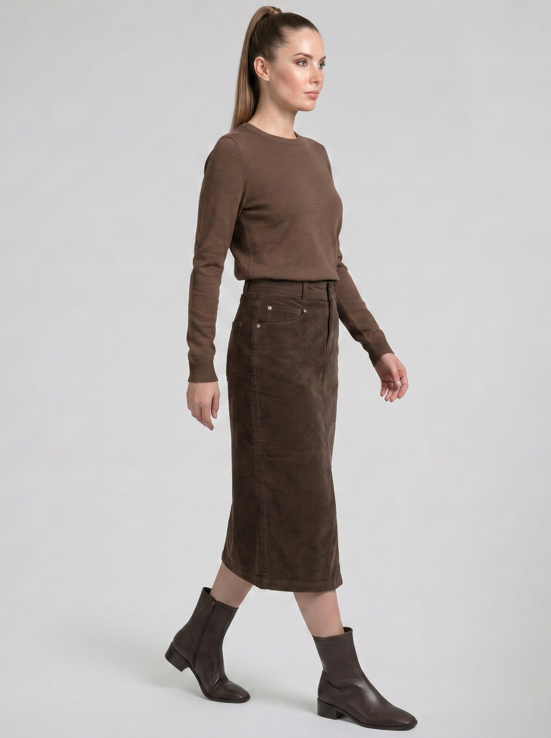 Women's Midi Skirt – Corduroy | Celestiella
