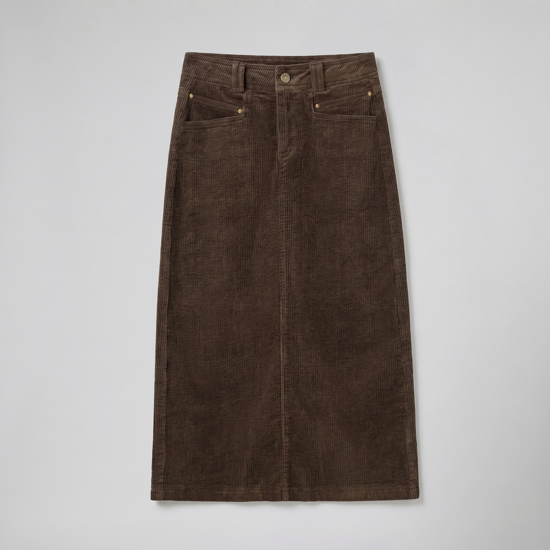 Women’s Corduroy Midi Skirt | Celestiella
