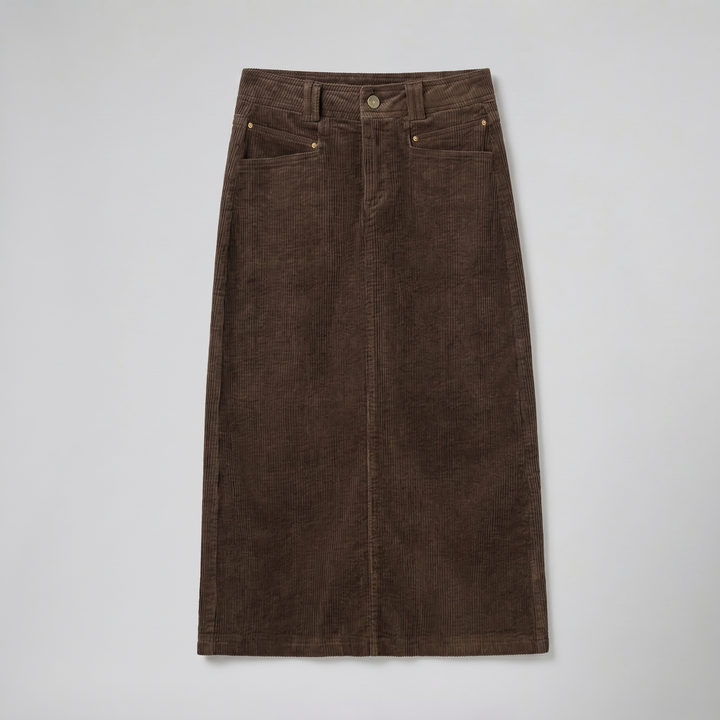 Women’s Corduroy Midi Skirt | Celestiella
