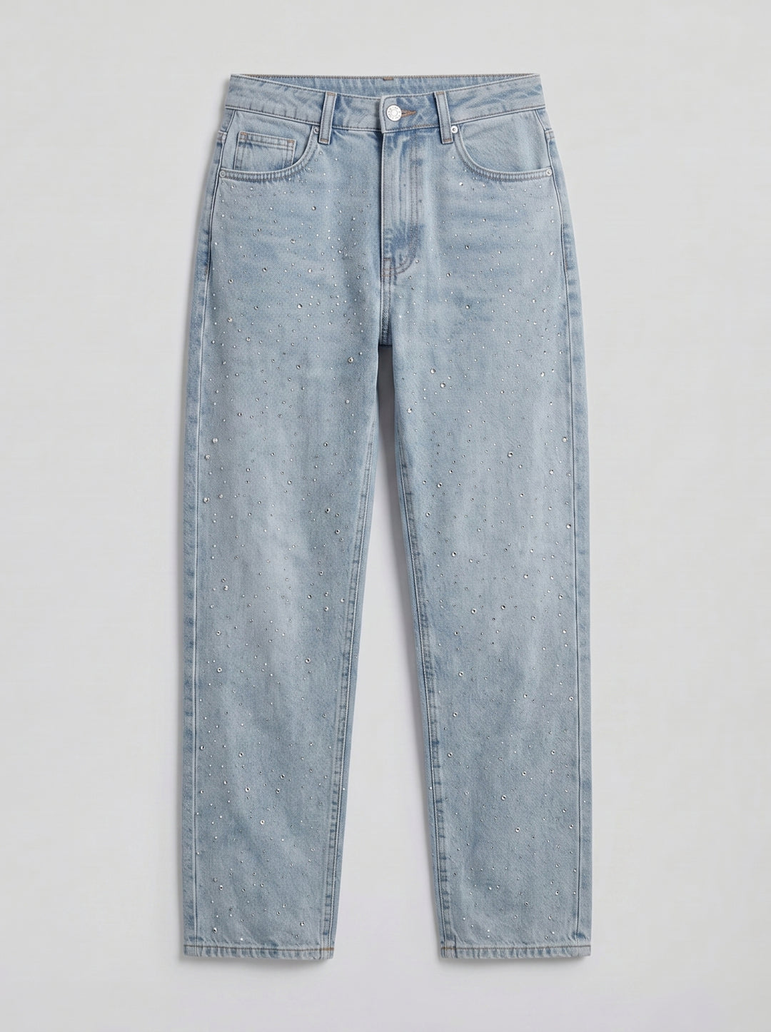 Women's Jeans – Rhinestone Straight-Leg | Celestiella
