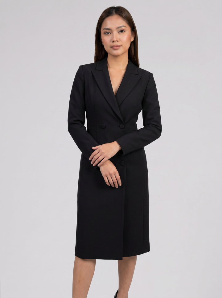 Women's Blazer Dress – Tailored Double-Breasted