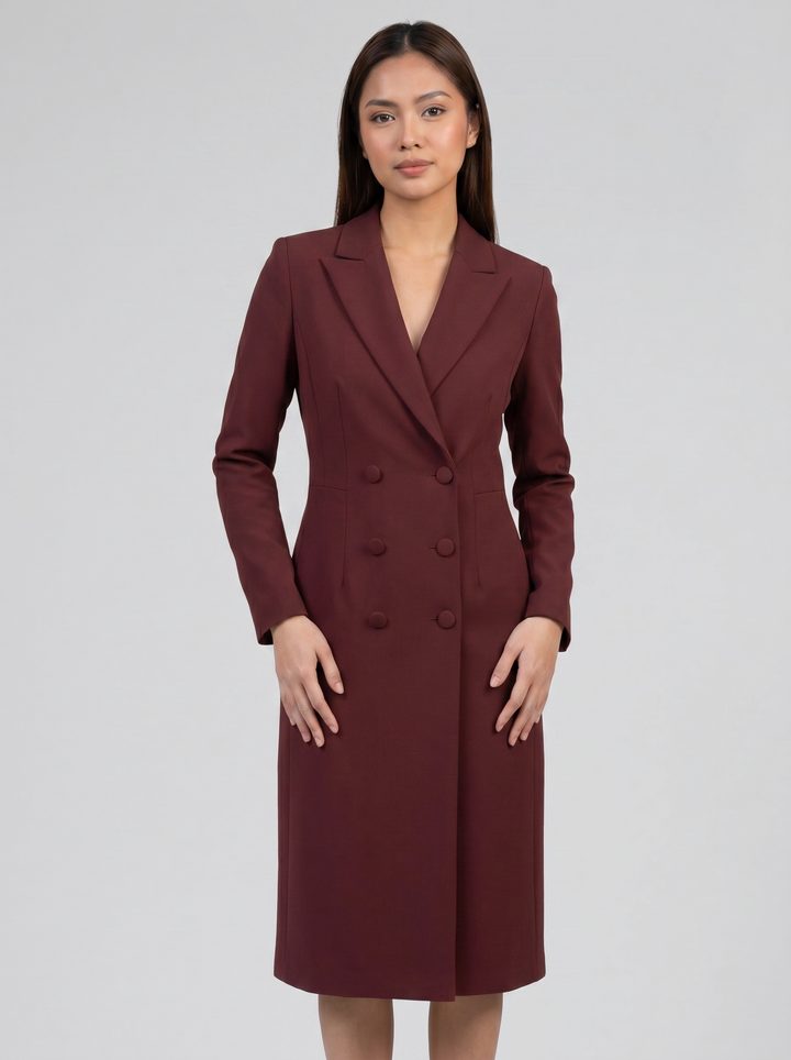 Women's Blazer Dress – Tailored Double-Breasted