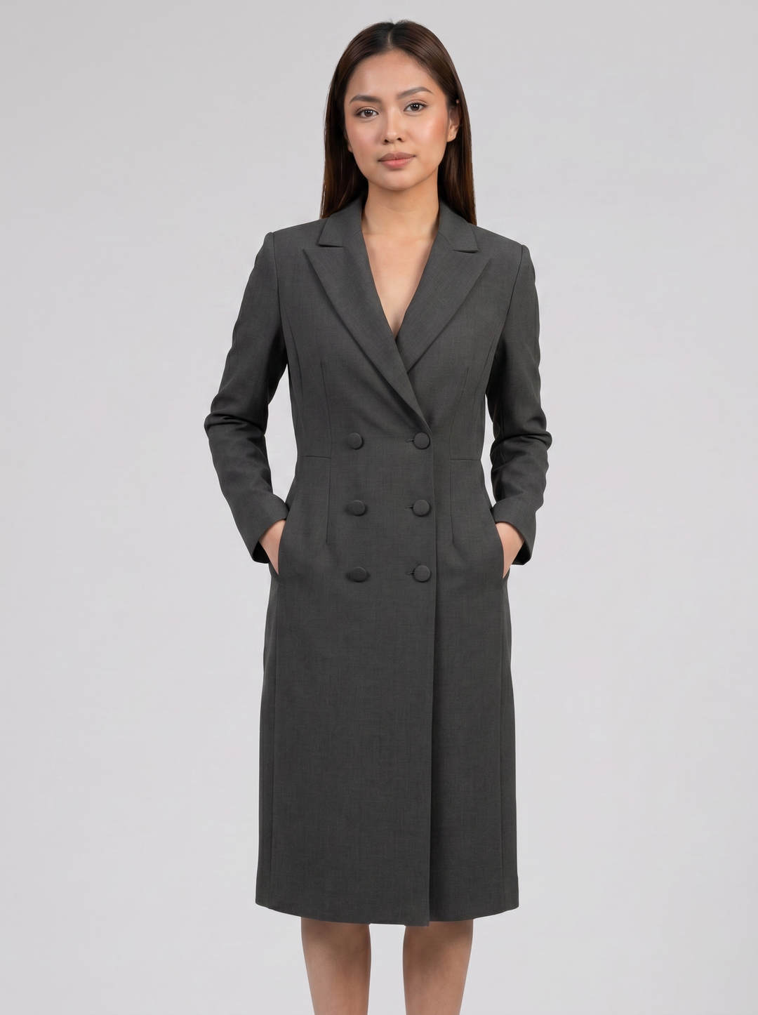 Women's Blazer Dress – Tailored Double-Breasted