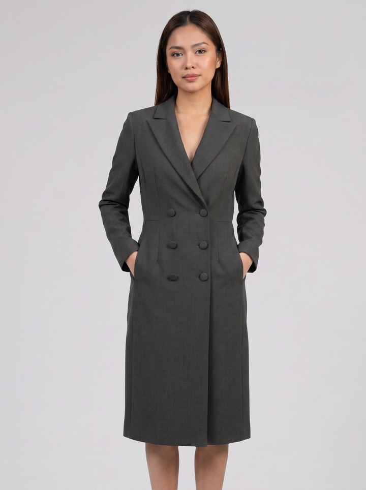 Women's Blazer Dress – Tailored Double-Breasted