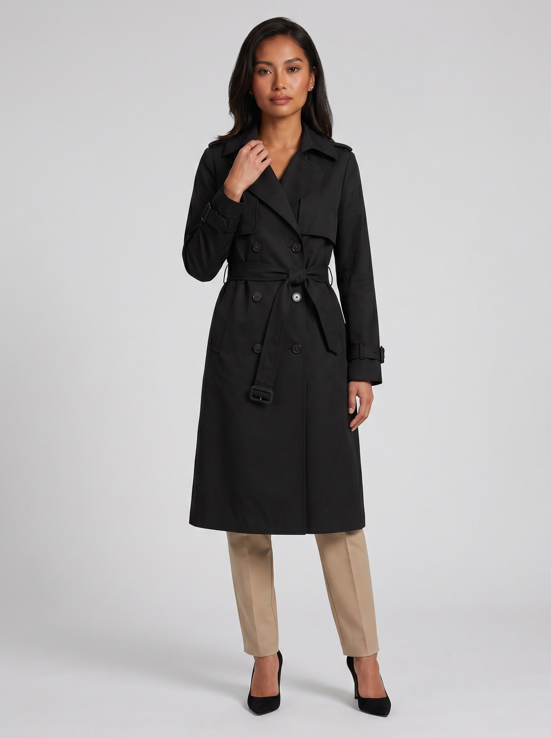 Women's Trench Coat – Double-Breasted