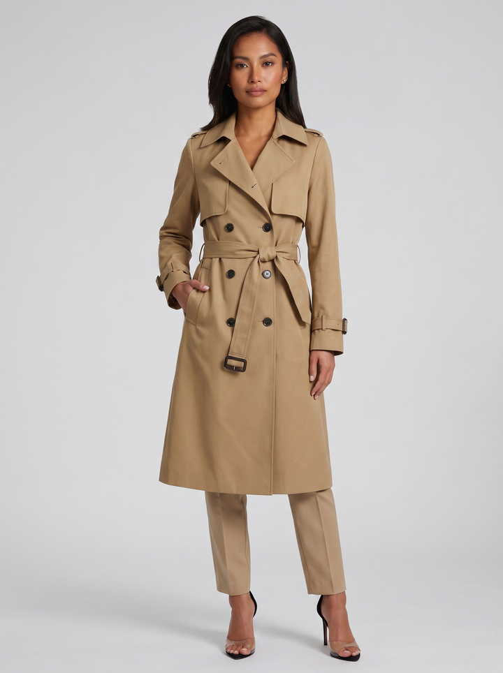 Women's Trench Coat – Double-Breasted