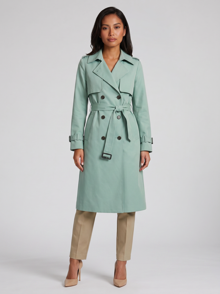 Women's Trench Coat – Double-Breasted