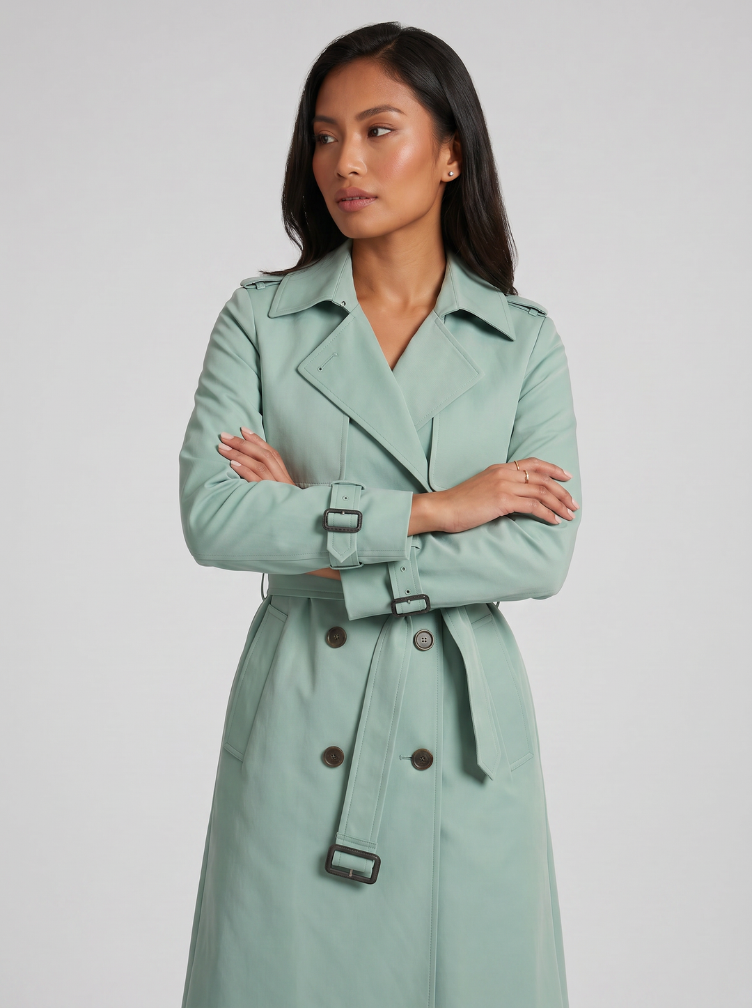 Women's Trench Coat – Double-Breasted