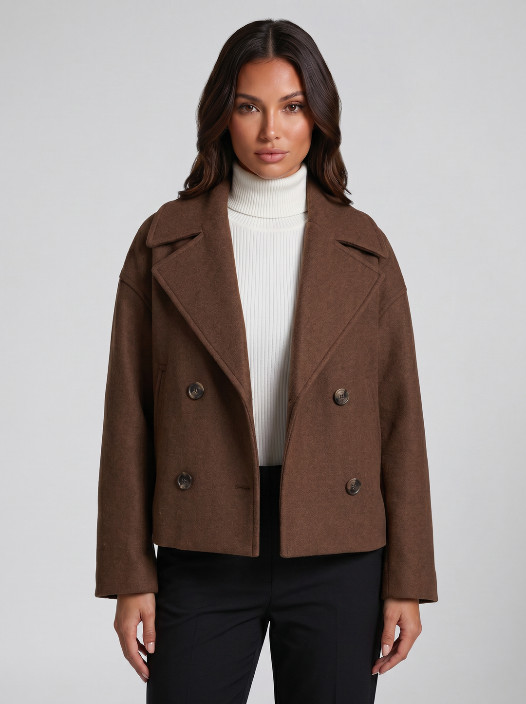 Women's Wool Coat – Double-Breasted
