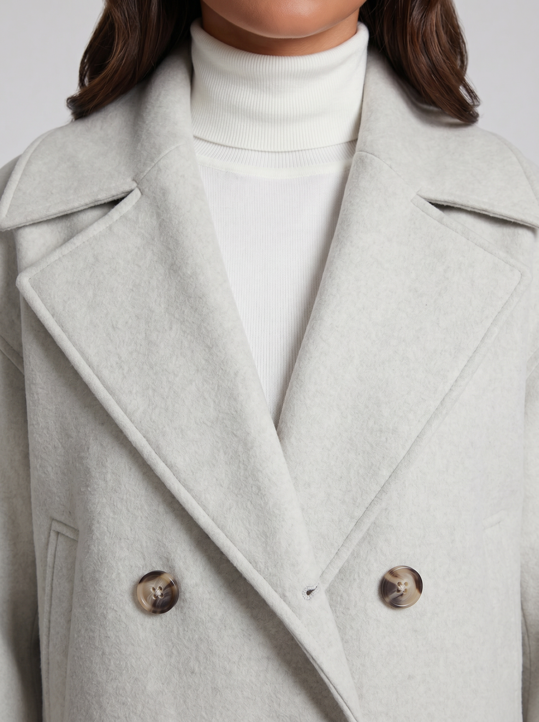 Women's Wool Coat – Double-Breasted