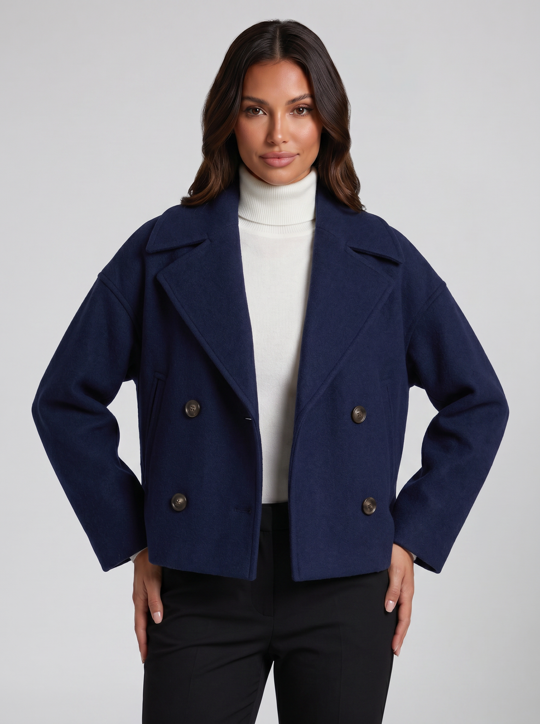 Women's Wool Coat – Double-Breasted