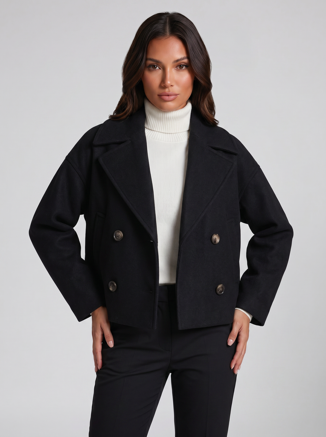 Women's Wool Coat – Double-Breasted