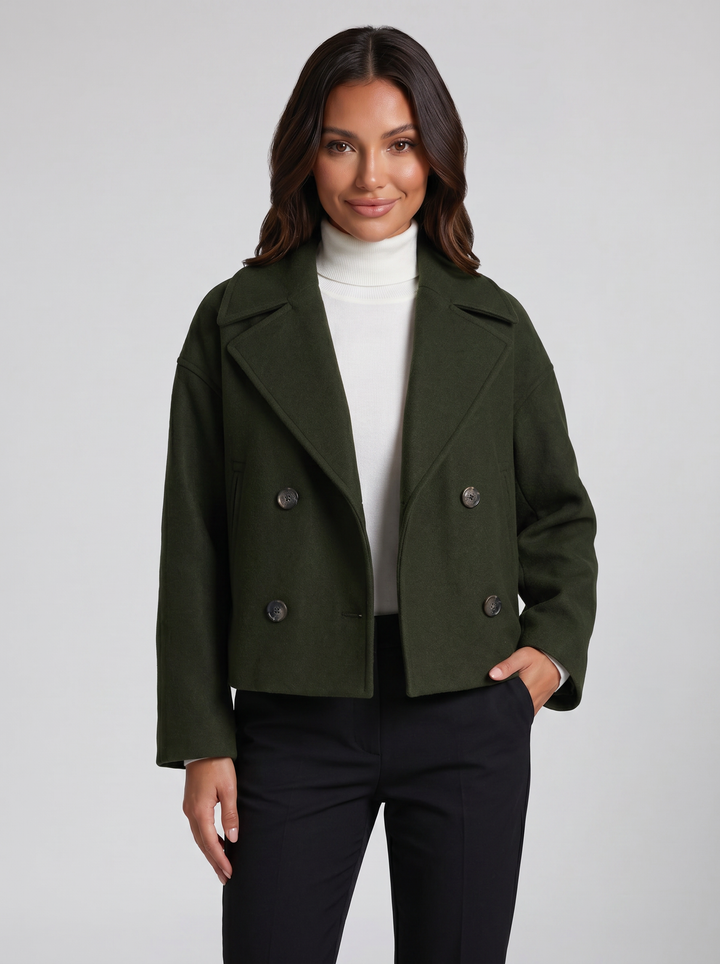 Women's Wool Coat – Double-Breasted