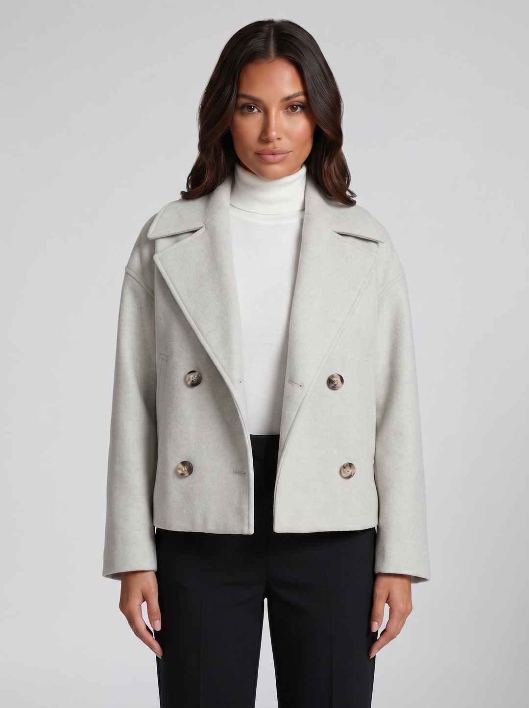 Women's Wool Coat – Double-Breasted