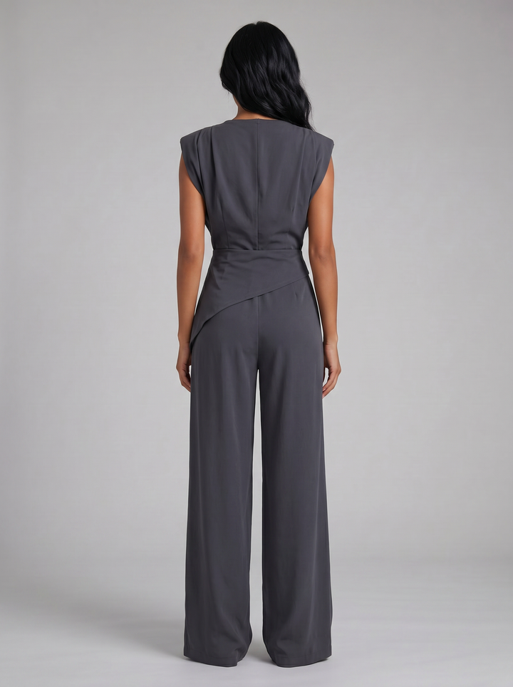 Women's Draped Two-Piece Co-Ord Set – Relaxed Lounge Style