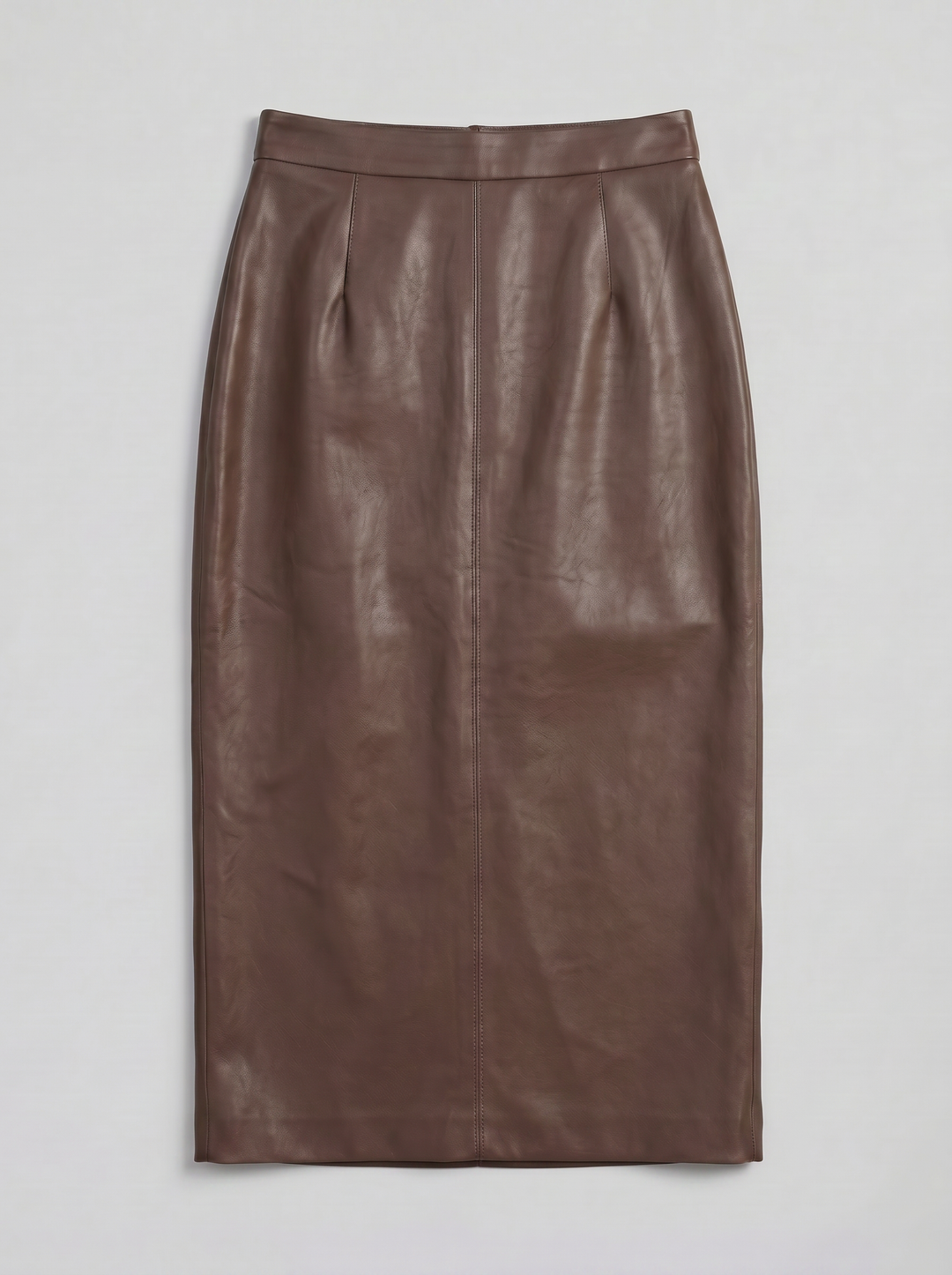 Women's Faux-Leather Pencil Midi Skirt – Refined Tailored Finish | Celestiella