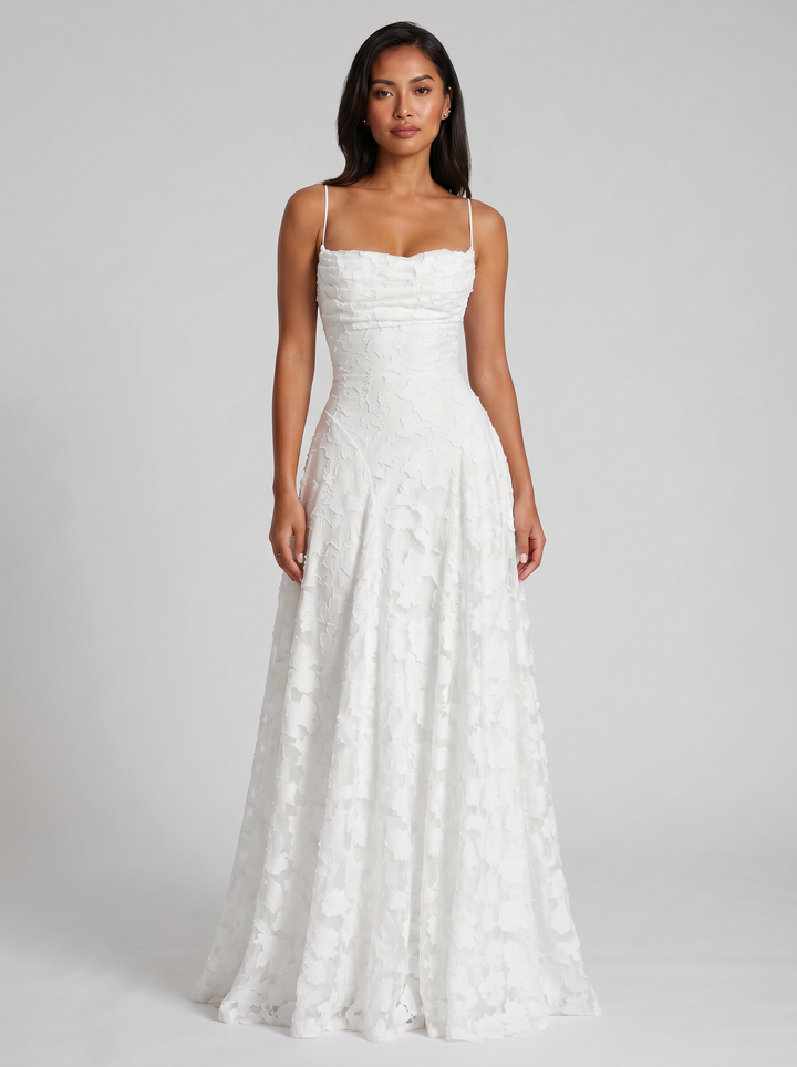Women's Floral Maxi Dress – Sculpted Silhouette