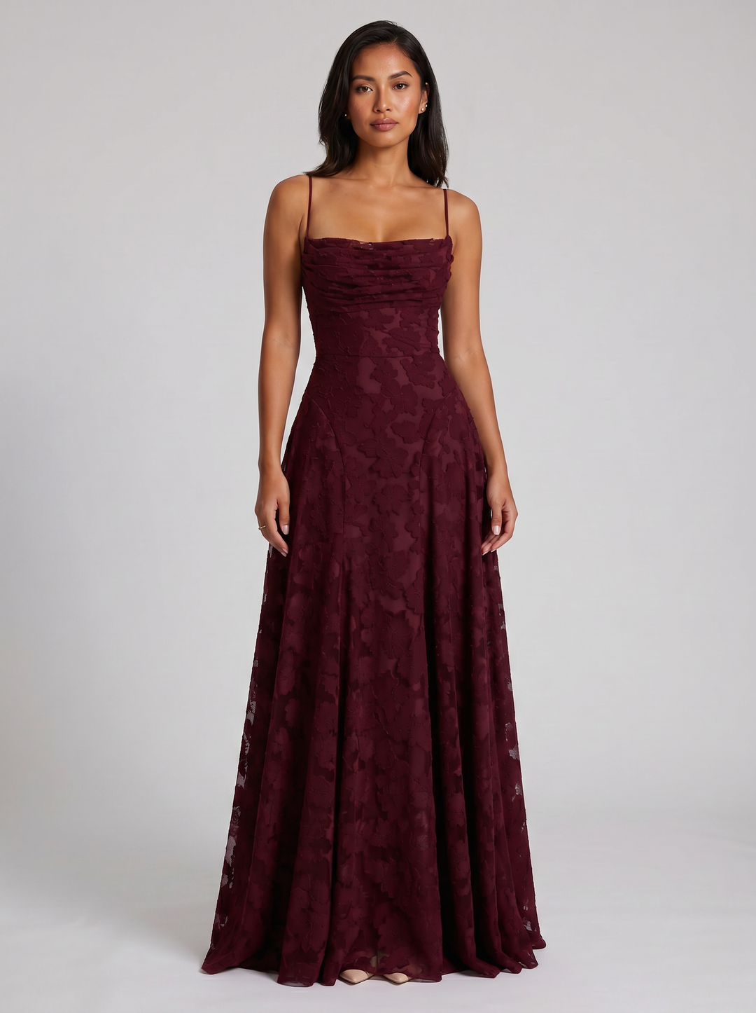 Women's Floral Maxi Dress – Sculpted Silhouette