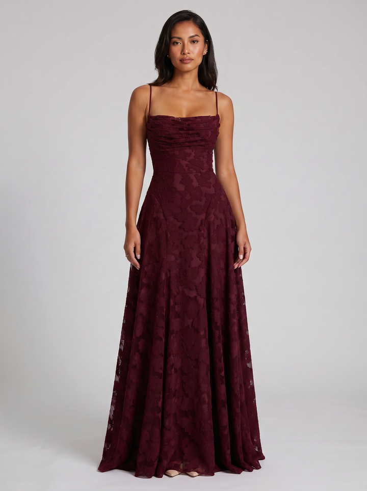 Women's Floral Maxi Dress – Sculpted Silhouette