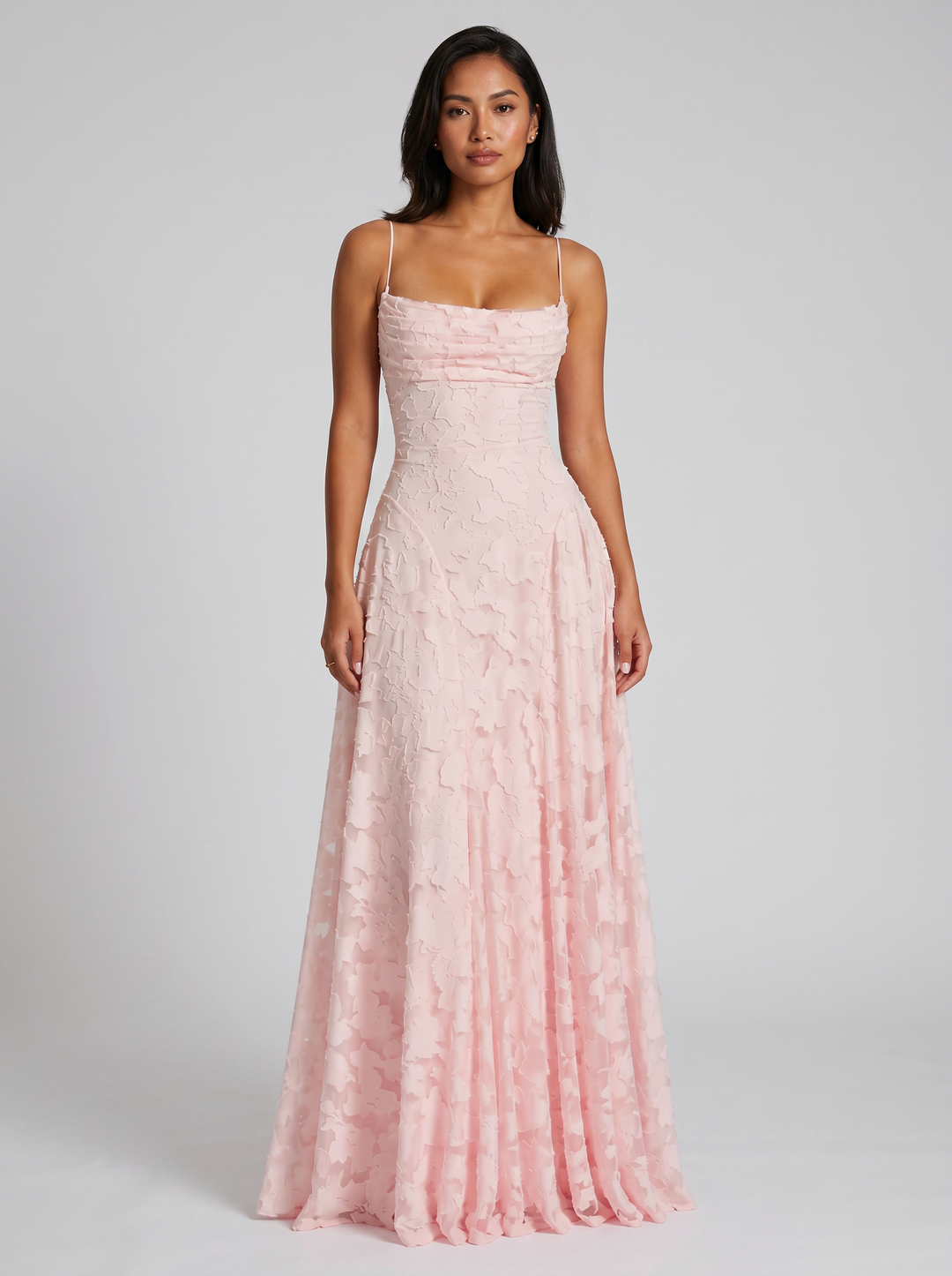Women's Floral Maxi Dress – Sculpted Silhouette
