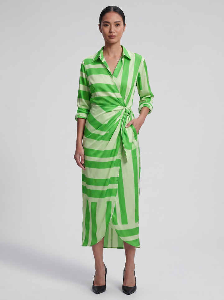 Women's Maxi Dress – Floral Print Long-Sleeve
