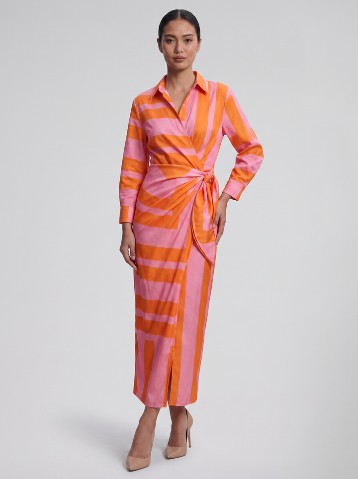 Women's Maxi Dress – Floral Print Long-Sleeve