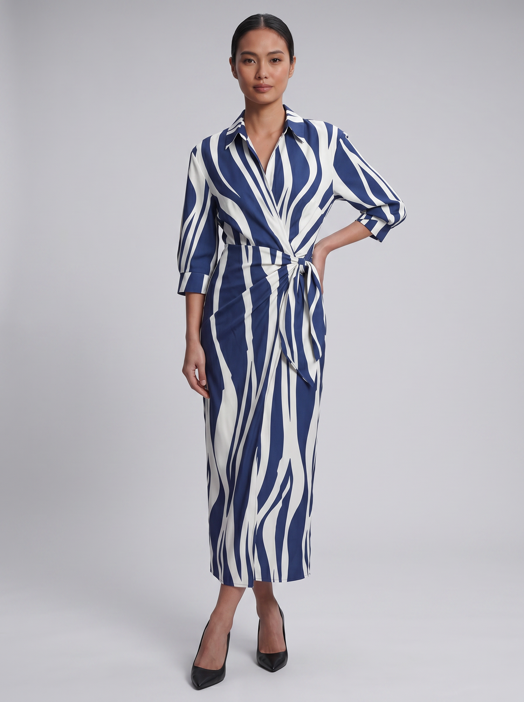 Women's Maxi Dress – Floral Print Long-Sleeve