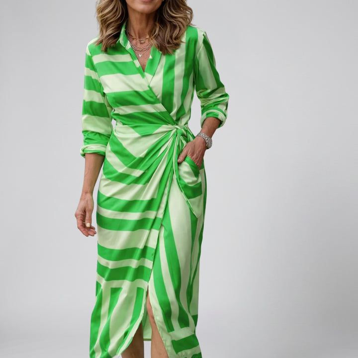Women's Maxi Dress – Floral Print Long-Sleeve